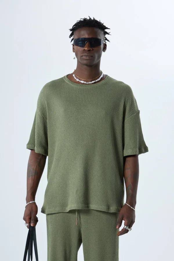 Basıc Oversize Takım Haki