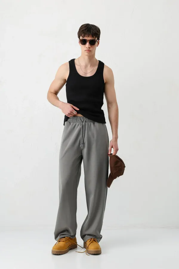 Balloon Fit Eşofman Alt Füme