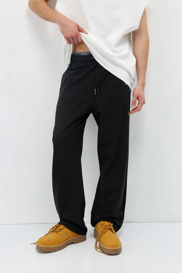 Basic Bel Lastikli  Eşofman Alt Siyah