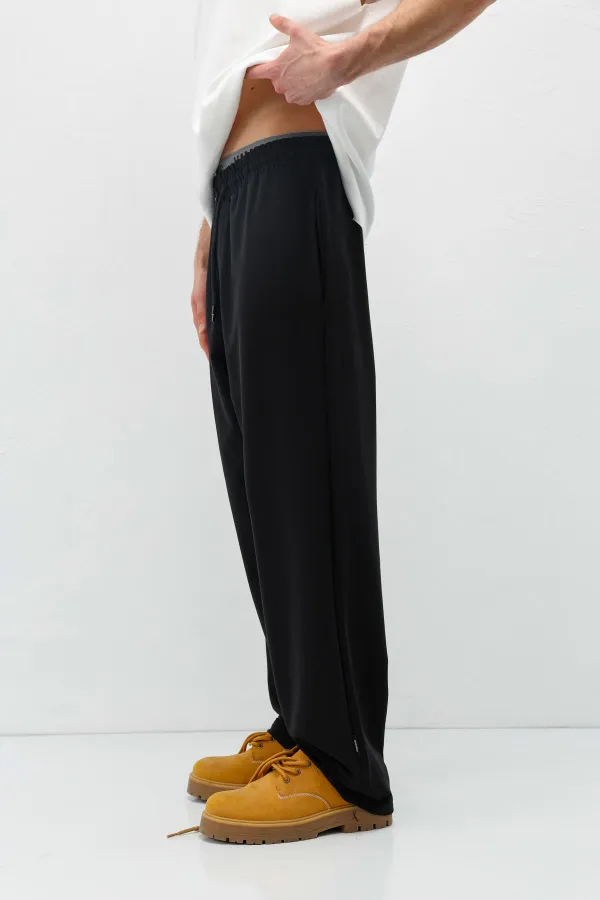 Basic Bel Lastikli  Eşofman Alt Siyah