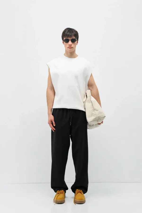 Basic Bel Lastikli  Eşofman Alt Siyah