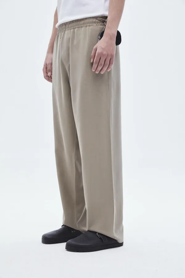 Rahat Kalıp Lyocell Kumaş Pantolon Haki