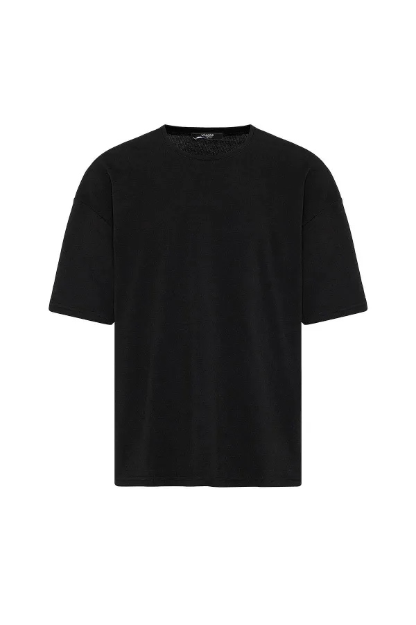 Basic Oversize Paça Lastikli Eşofman Takım Siyah