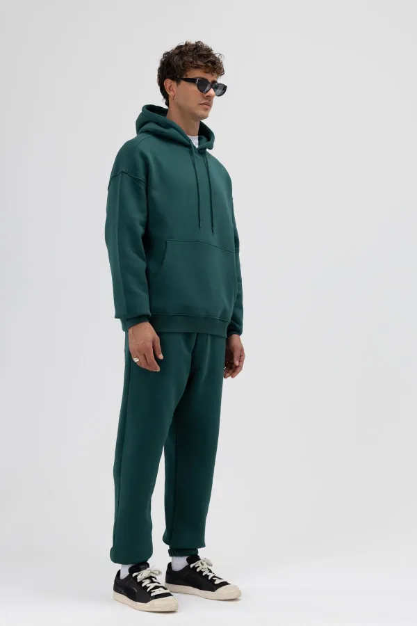 Basic Oversize Hooded Sweatshirt, Navy Blue