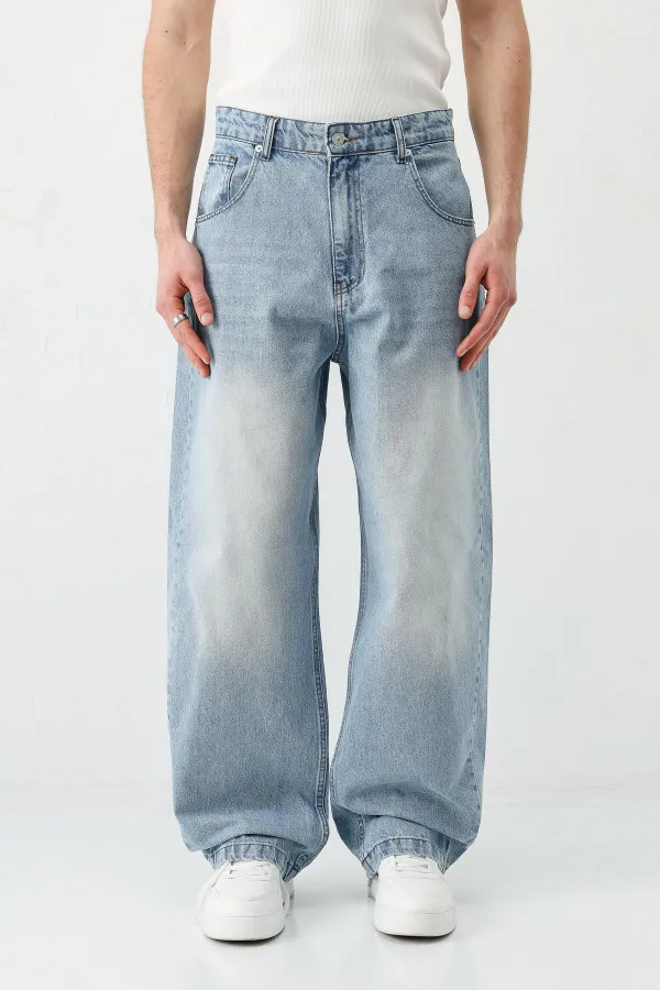 Super Baggy Fit Jean Buz Mavi