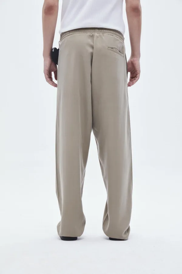 Rahat Kalıp Lyocell Kumaş Pantolon Haki