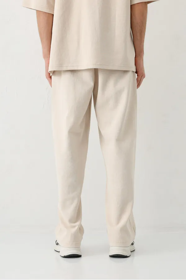 Baggy Fit Yıkamalı Eşofman Alt Taş