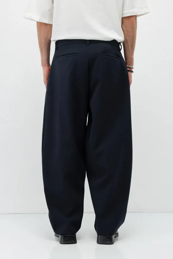 Barrel Fit Tailored Pantolon Lacivert