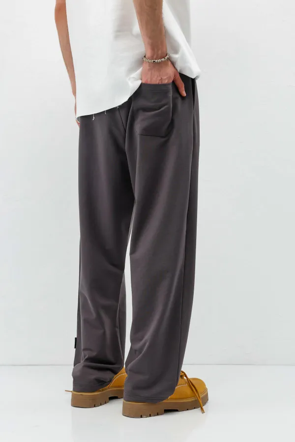 Basic Bel Lastikli  Eşofman Alt Füme