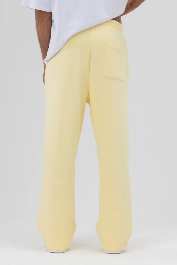 Pantalon de survêtement ample basique jaune