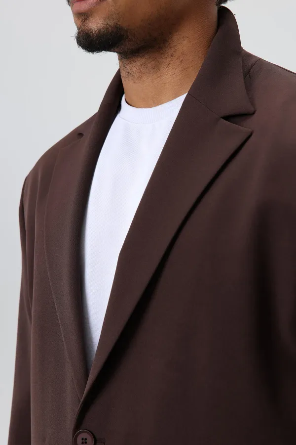 Oversize  Takım Elbise Koyu Kahve