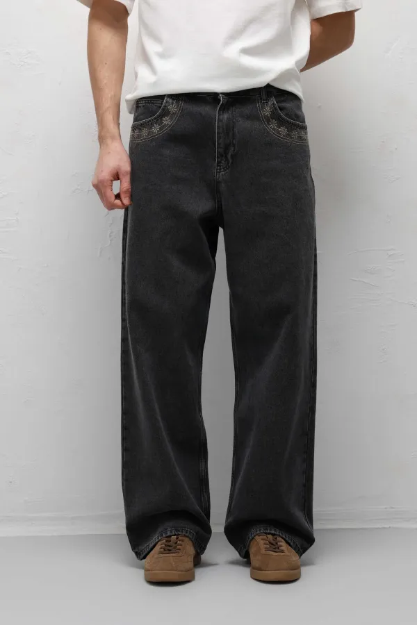 Relaxed Fıt Jean Gri