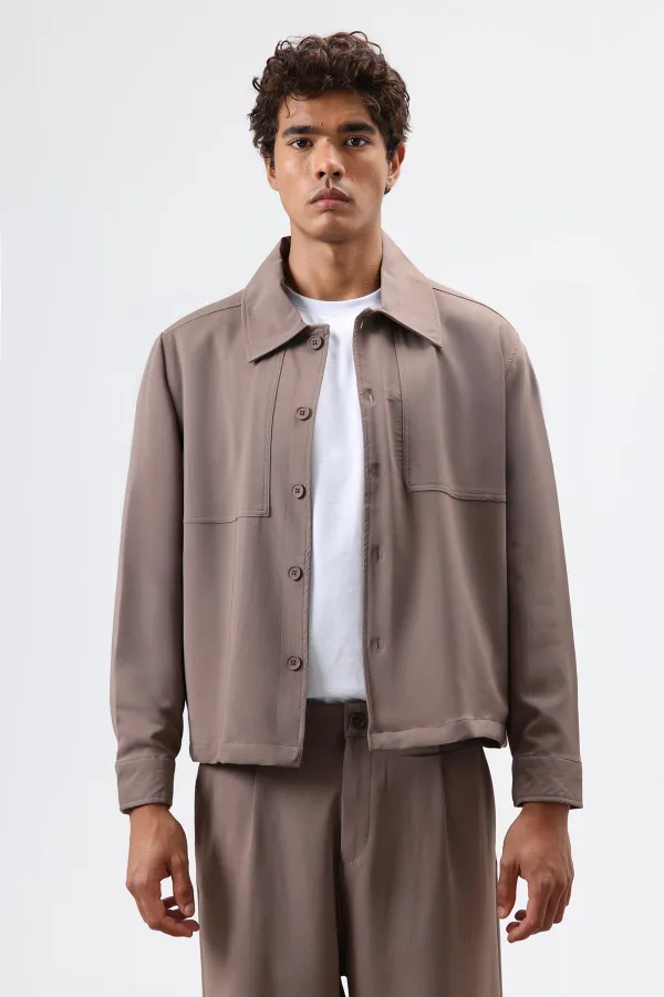 Relax Fit Ceket Vizon