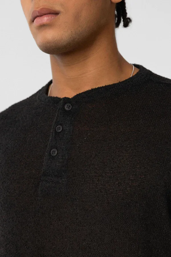 Basic Oversize Button-Down T-Shirt Black