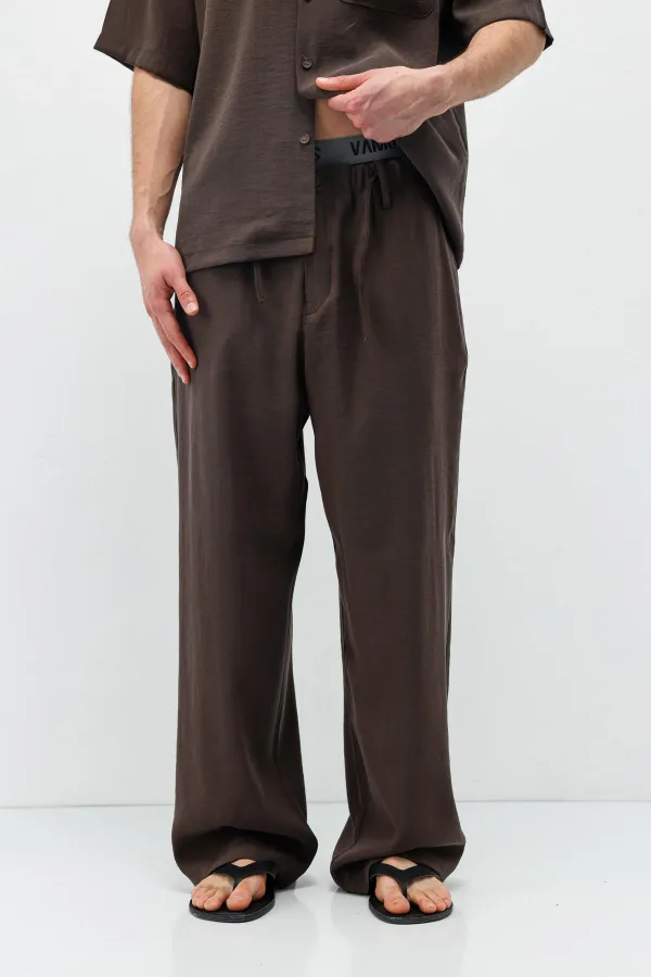 Ensemble Relax Fit en mélange modal couleur café