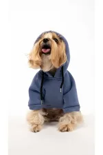 Köpek Hoodie - İndigo