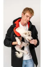 Köpek Polar Yelek / Siyah-Kırmızı