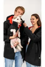 Köpek Polar Yelek / Siyah-Kırmızı