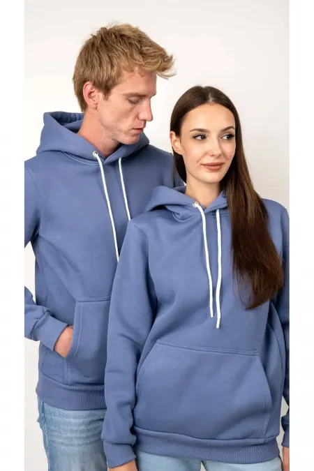 Sweat à capuche unisexe - Indigo