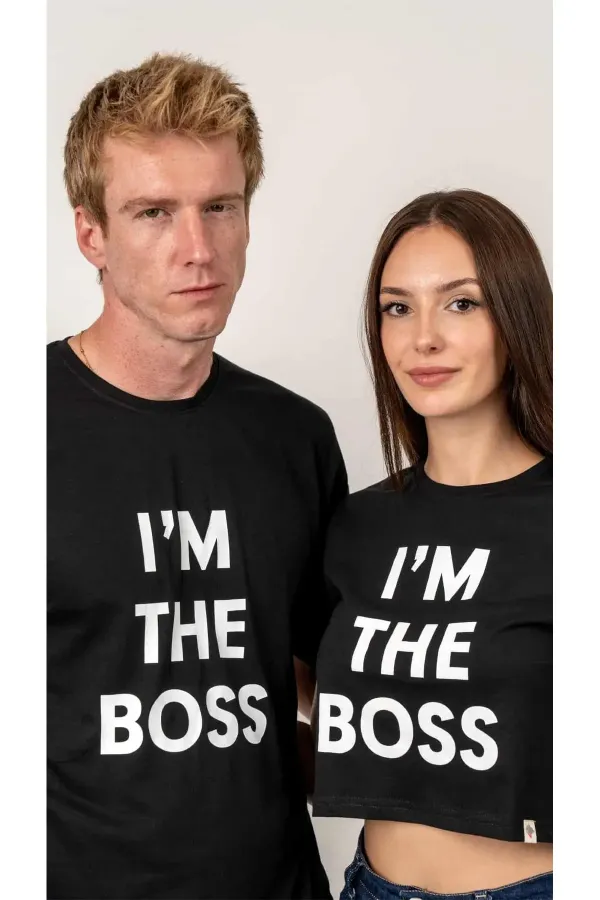 Baskılı Crop T-Shirt Kadın