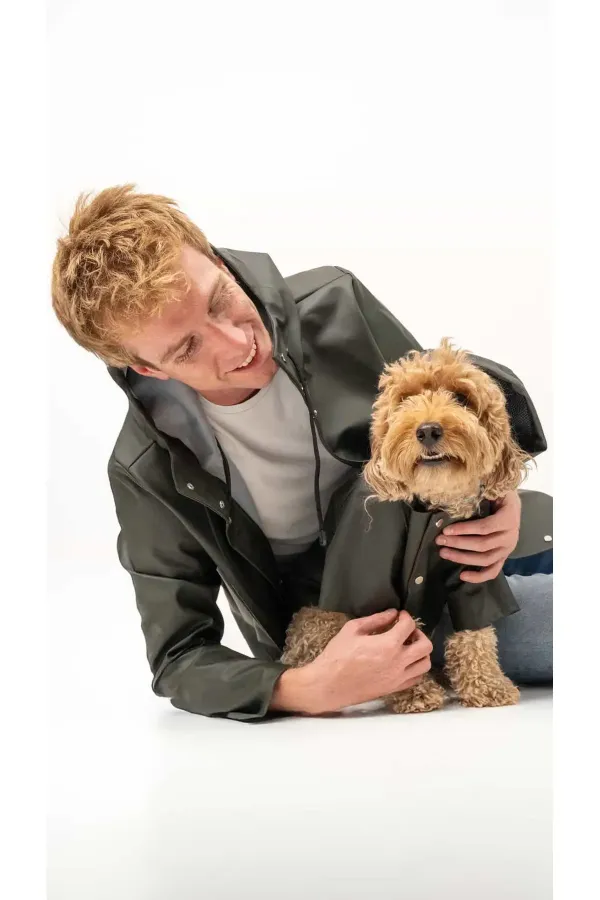 Köpek Yağmurluk - Haki