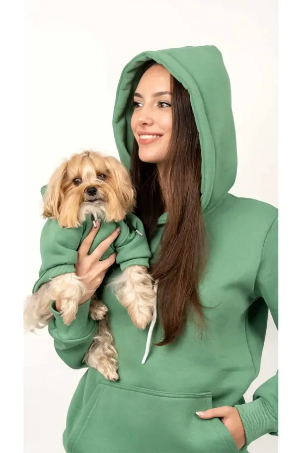 Köpek Hoodie - Yeşil