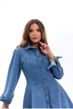 7487 KOT ELBİSE-MAVİ