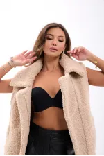 6719 GILET TEDDY - BEIGE