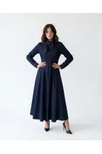 7551 KOT ELBİSE-DARK BLUE