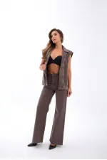 7495 KOT PANTOLON-KAHVE