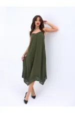 7108 DRESS - KHAKI