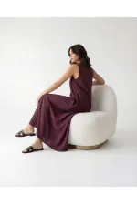 7642 ELBİSE-BORDO 7642 ELBİSE-BORDO