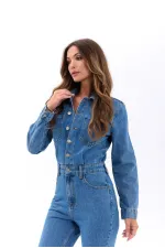 6534 DENİM TULUM-MAVİ