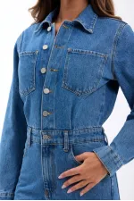 6534 DENİM TULUM-MAVİ