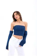 7357 DENIM CROP-BLUE