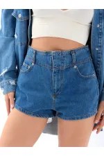 6967 KOT ŞORT-MAVİ