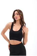 15542 V-Neck Bra - Black