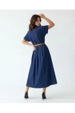 7568 DENIM DRESS - BLUE