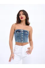 6285 DENIM BLOUSE - BLUE