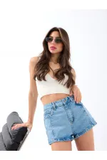6263 DENIM SHORTS - LIGHT BLUE