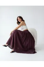 7580 SKIRT - BURGUNDY