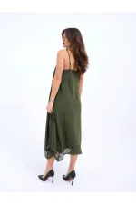7108 DRESS - KHAKI