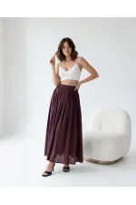 7580 SKIRT - BURGUNDY