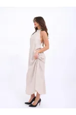 7380 DRESS - BEIGE