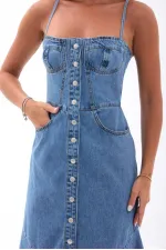 6983 KOT ELBİSE-MAVİ