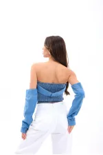 7358 DENIM BLOUSE - BLUE 7358 DENIM BLOUSE - BLUE