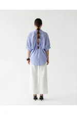 5190 SHIRT - BLUE AND WHITE STRIPED