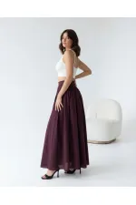 7580 SKIRT - BURGUNDY