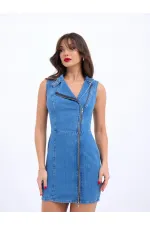 6825 DENIM DRESS - BLUE