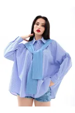 CHEMISE 7074 - RAYURES BLEUES ET BLANCHES